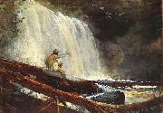 Winslow Homer Waterfalls in the Adirondacks oil on canvas